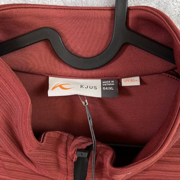 KJUS Golf Jacket Colton Midlayer Men's XL (54) Red Slim Fit $279 Preppy Full Zip - Picture 7 of 16